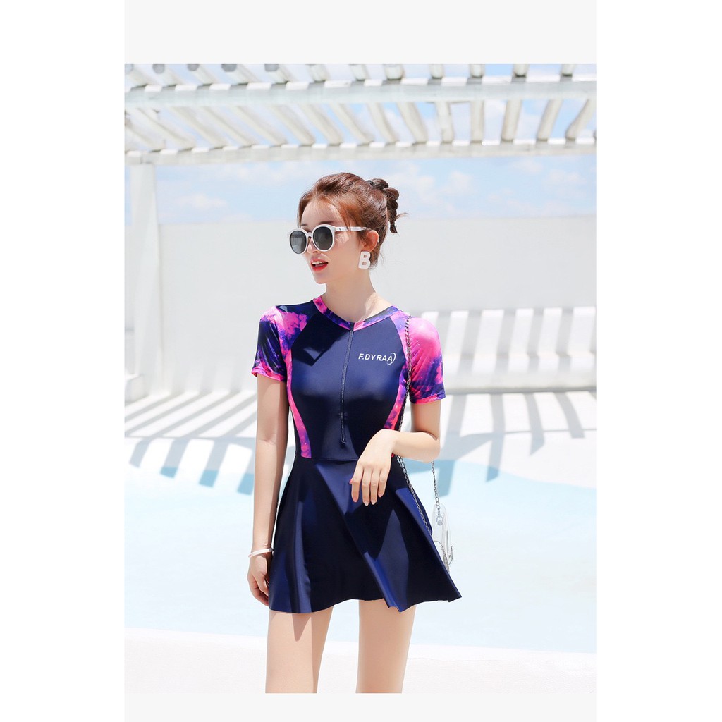 Bộ đồ bơi Bikini đi biển nữ phong cách Hàn Quốc quần dạng váy F.DYRRA - Có sẵn 2 màu | BigBuy360 - bigbuy360.vn