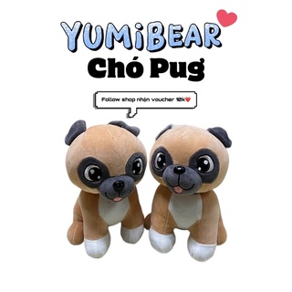 Thú nhồi bông cao cấp chó pug vui vẻ 35cm