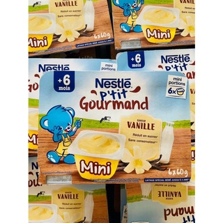 Váng sữa Nestle vị vani nội địa Pháp 6x60g date tháng 3/2023