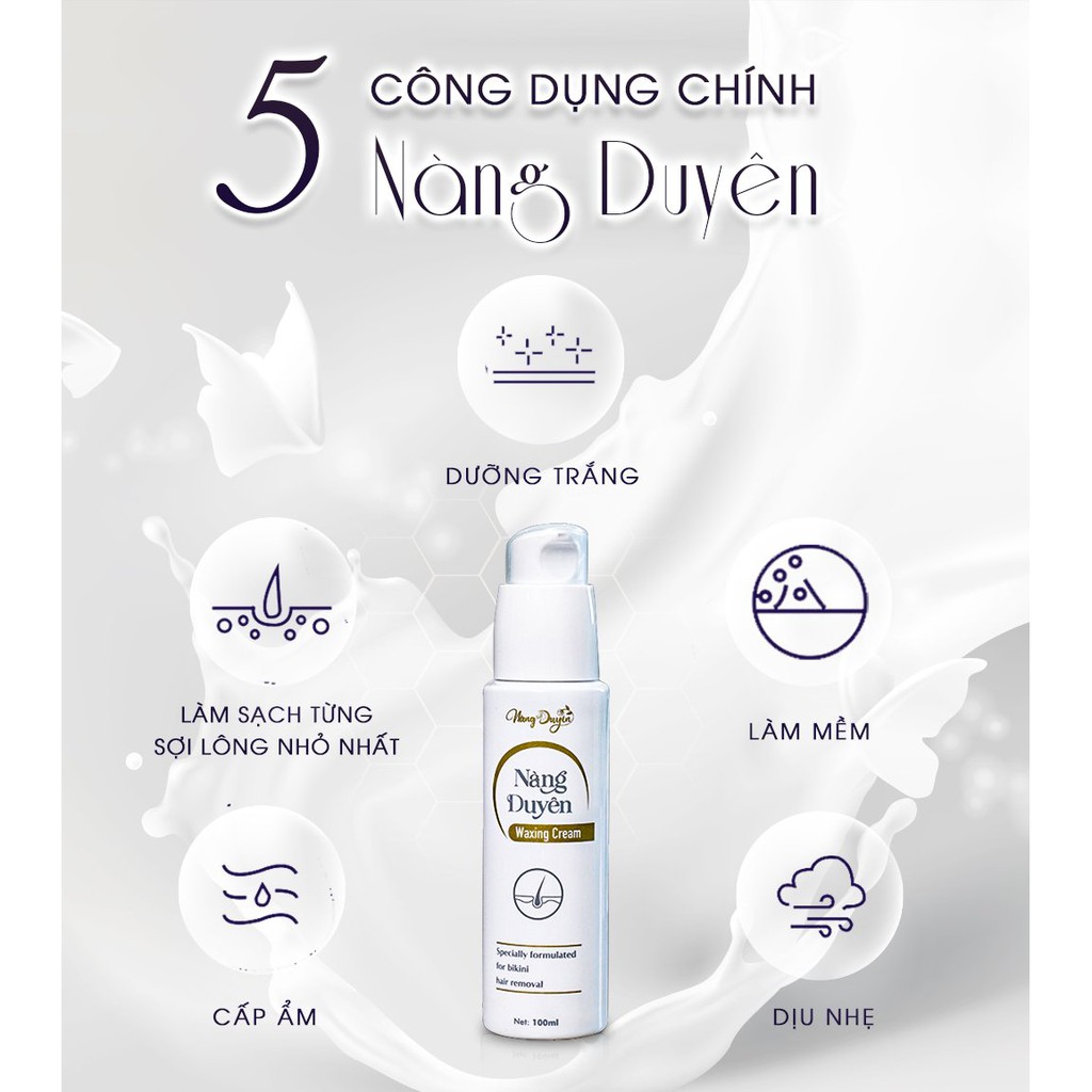 Kem tẩy lông Nàng Duyên triệt lông tận gốc trong 5 phút - không gây kích ứng - wax sạch lông - Beauty Cosmetics Shop