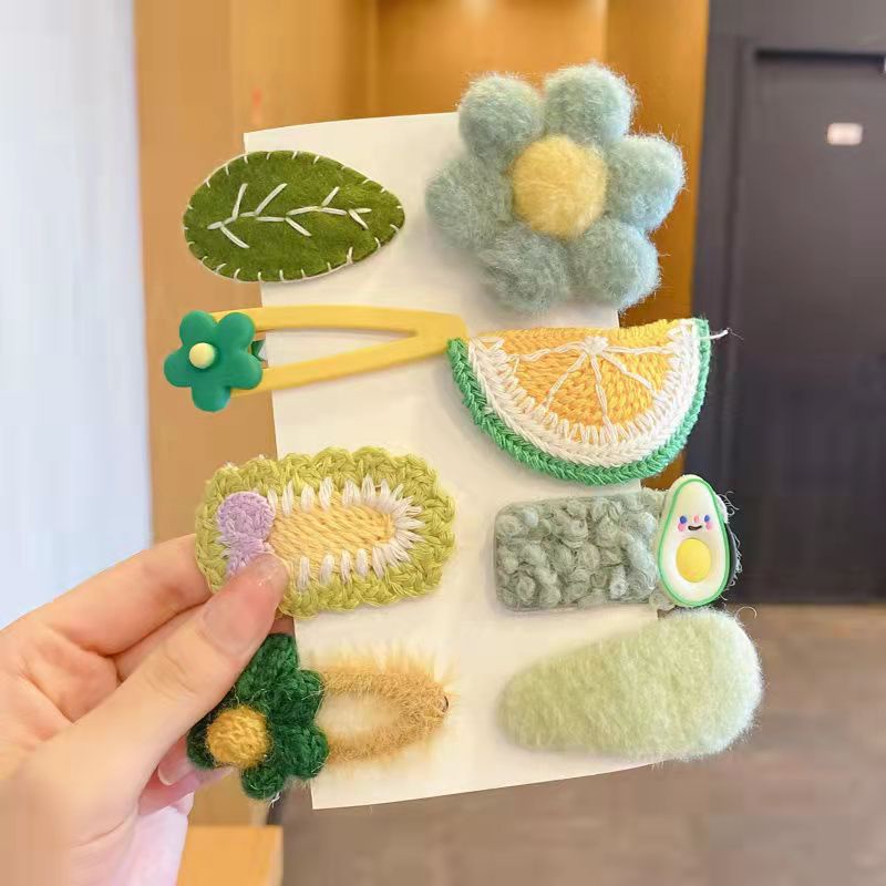 Kẹp Tóc Hình Nơ Bằng Lông Nhung Phong Cách Hàn Quốc Dành Cho Bé Gái