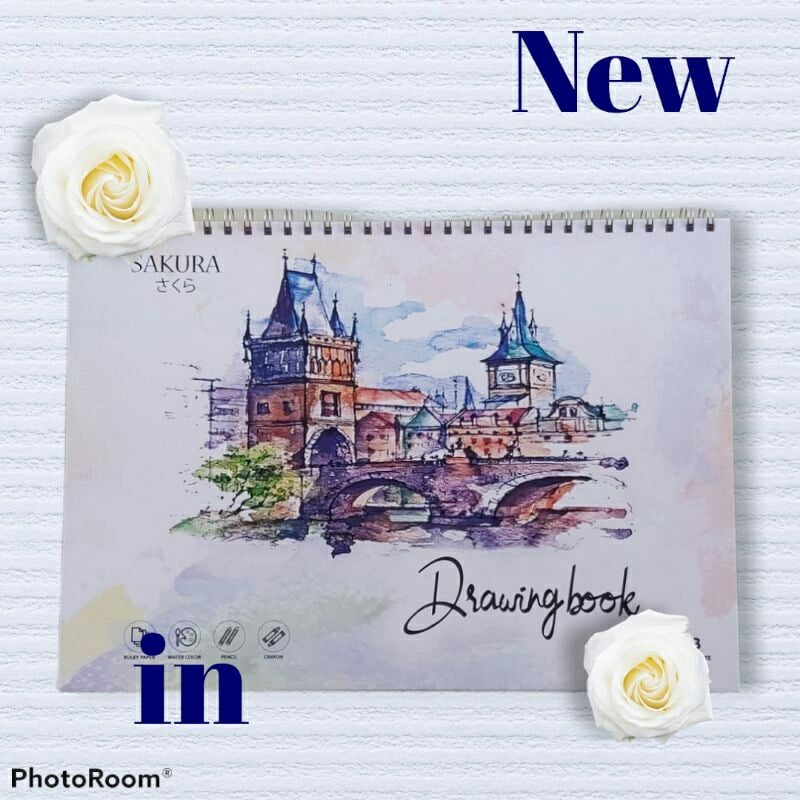 Sổ vẽ màu nước 160gsm Sakura a3 50 tờ, sketchbook a3 hàng Việt chất lượng cao