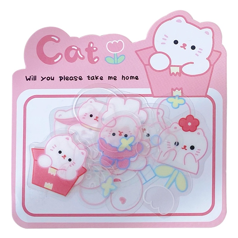 Set 30 Sticker Dán Nhãn Hoạt Hình Dễ Thương HynBee Dùng Trang Trí Sổ Tay, Nhật Ký, Điện Thoại, Bookmark, Bullet Journal