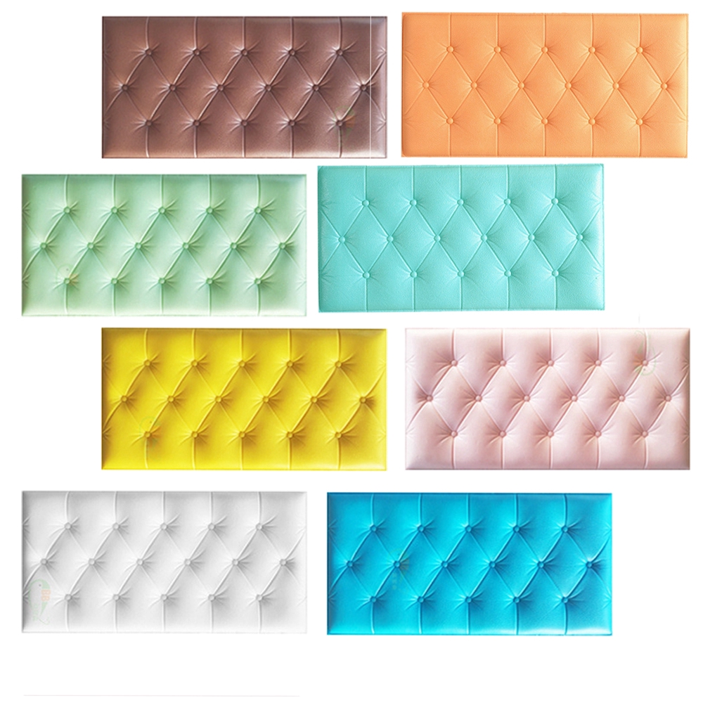 60x30cm 3D DIY Self Adhesive Anti-collision Foam Wallpaper / Waterproof Wall Sticker For Living Room Bedroom Kindergarten /Nursery Home Protector Kids Children Faux Leather Background