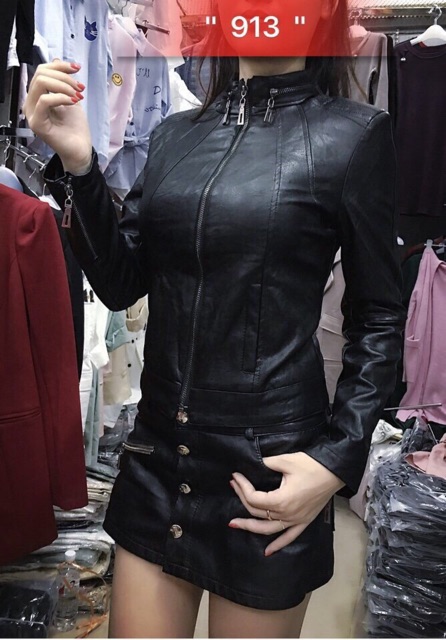 [ XẢ HÀNG TẾT ] Áo da nữ Quảng Châu bền đẹp không bong tróc, có ảnh và video thật 913 | BigBuy360 - bigbuy360.vn