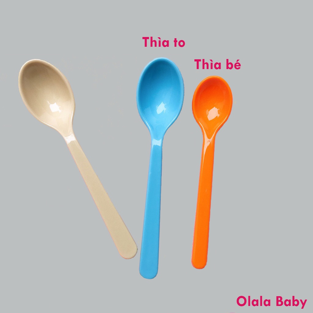 [Thìa nhựa Song Long] - thìa nhựa cho bé ăn dặm [Olala Baby]
