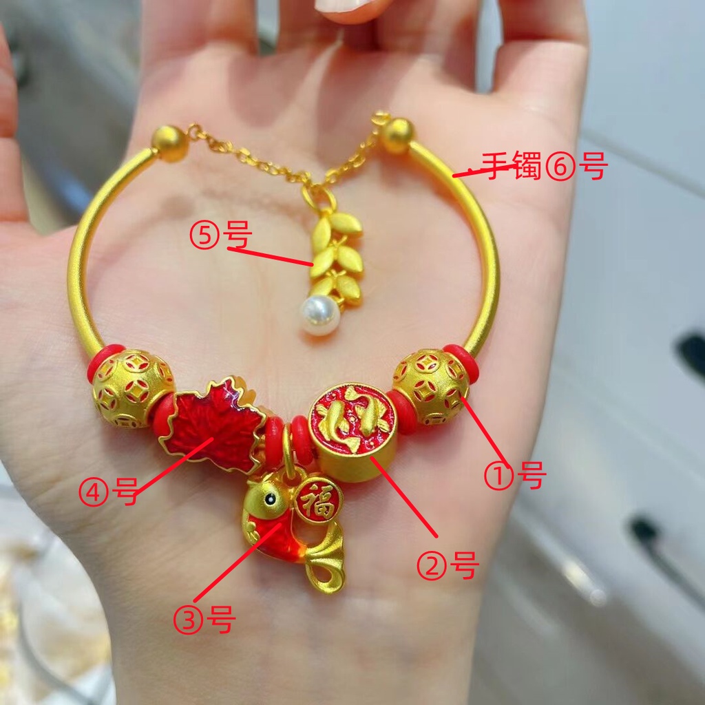 Vòng Đeo Tay Dây Thừng Thép Sợi Thép Tổng Hợp Màu Vàng Đồng Mặt Pharaoh Truyền Thống Hợp Thời Trang Hàn Quốc Sáng Tạo