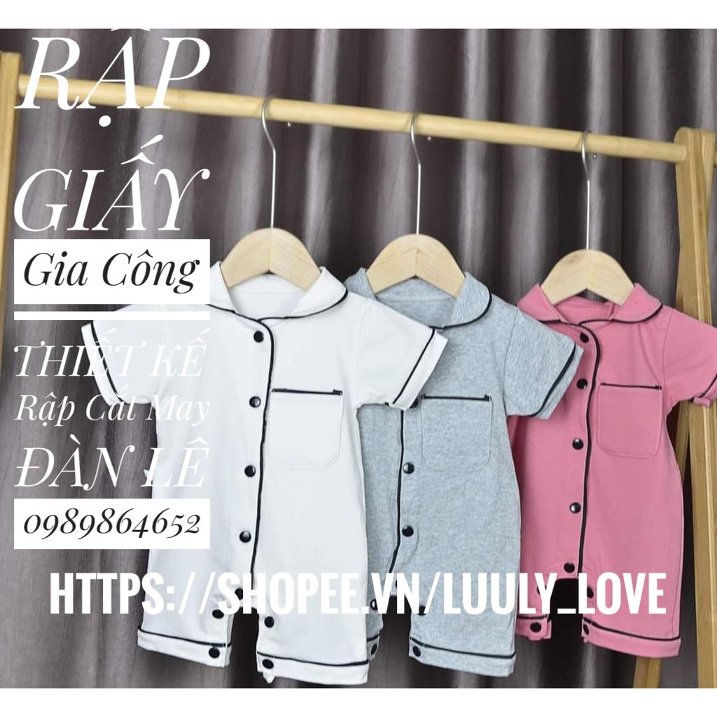 Rập giấyB377_ Rập giấy bộ mặc nhà cho bé yêu(1t-12t)
