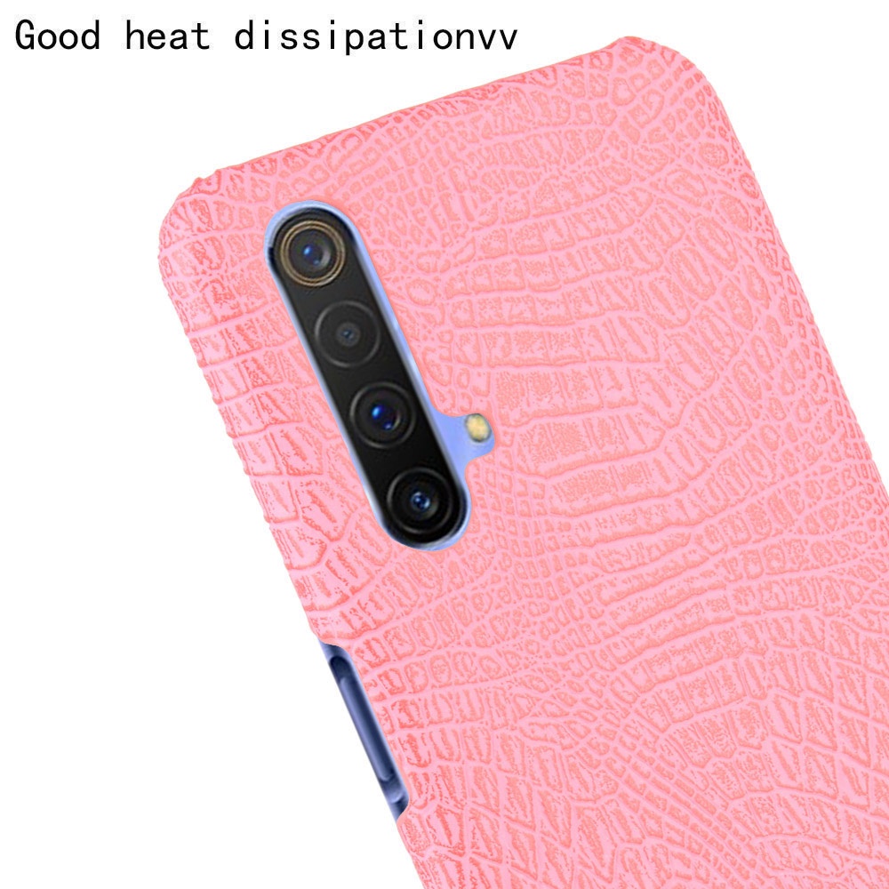 Ốp Điện Thoại Nhựa Cứng Giả Da Cá Sấu Thời Trang Cho Realme 7 6 5 Pro 6i 6S 5S