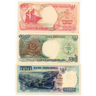 Image of BL3101 Set 3 Lembar Uang Indonesia Edisi tahun 1992 Kondisi terpakai