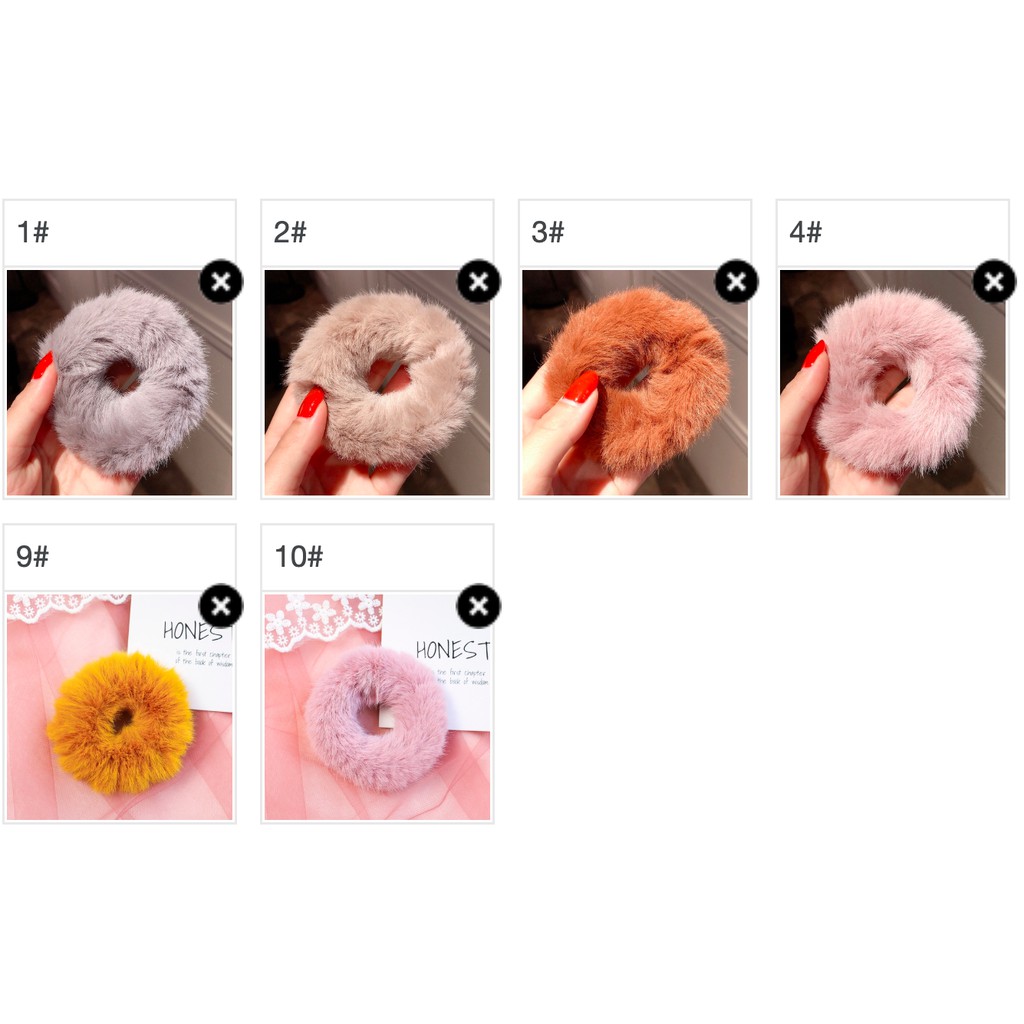 Dây buộc tóc vải lông xinh xắn cho nữ