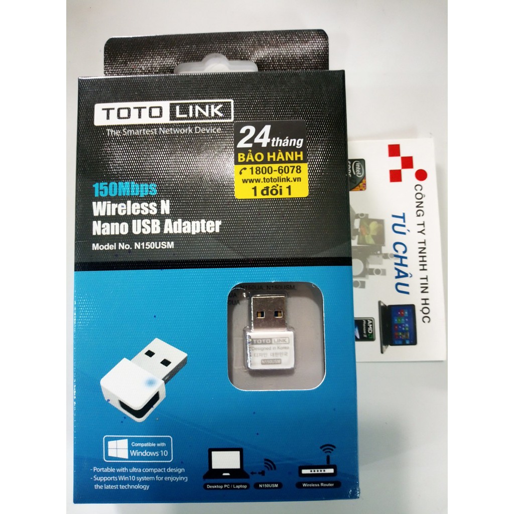 USB thu Wifi TOTOLINK Nano N150USM - 150Mbps, chuẩn N