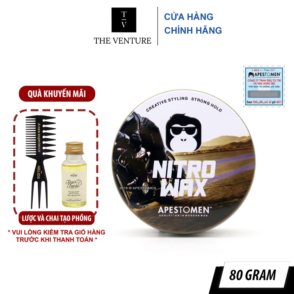 Sáp Vuốt Tóc Nam Apestomen Nitro Wax Chính Hãng - 80 Gram