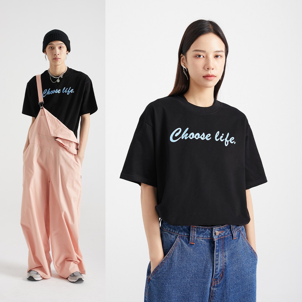 Áo thun FunkyFun Choose life form rộng tay lỡ 100% cotton | BigBuy360 - bigbuy360.vn