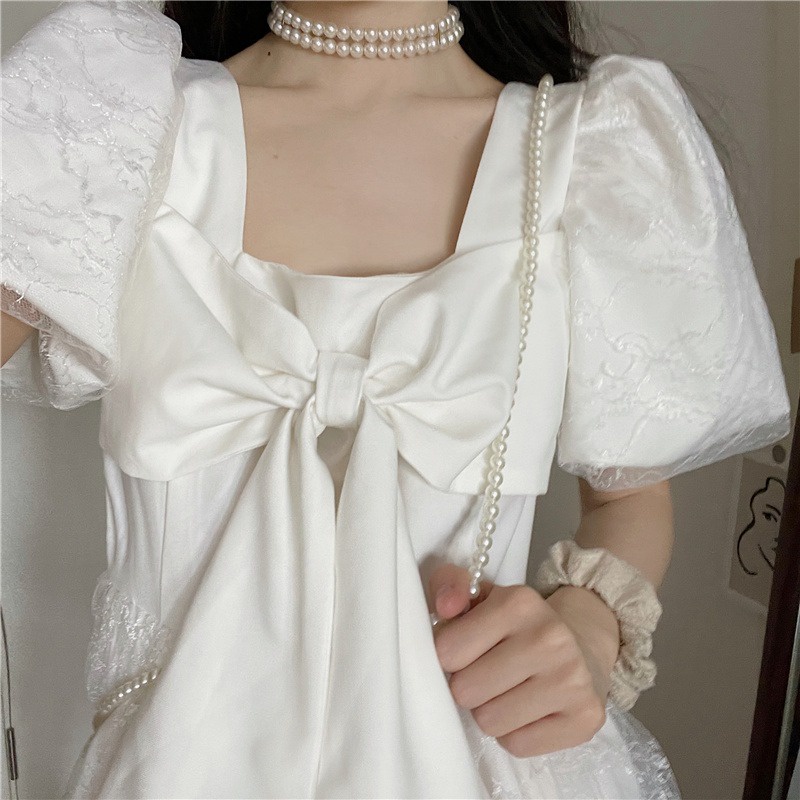 Đầm midi váy đi biển đầm trắng đầm bigsize nữ đầm thiết kế đầm đen dự tiệc  đầm babydoll tay phồng đầm cổ vuông váy nữ xinh