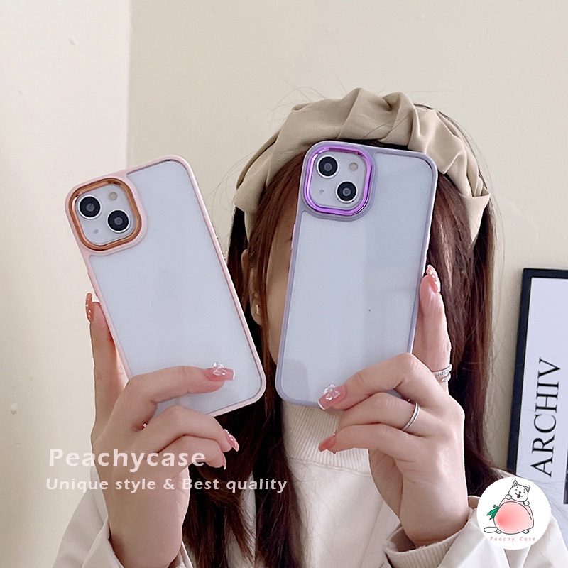 Ốp Điện Thoại PC Cứng Trong Suốt Mạ Điện HD Cho iPhone 13 11 12 Pro Max Xs Max Xr 7 8 6 Plus