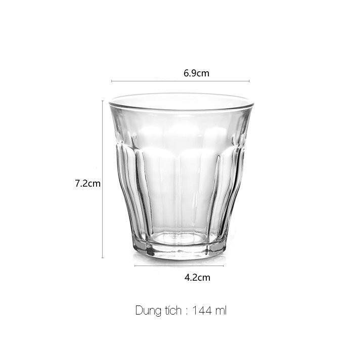 | COMBO 6 | Ly thủy tinh Sọc cao cấp 144ml 210ml | Hàng nhập khẩu Thái Lan