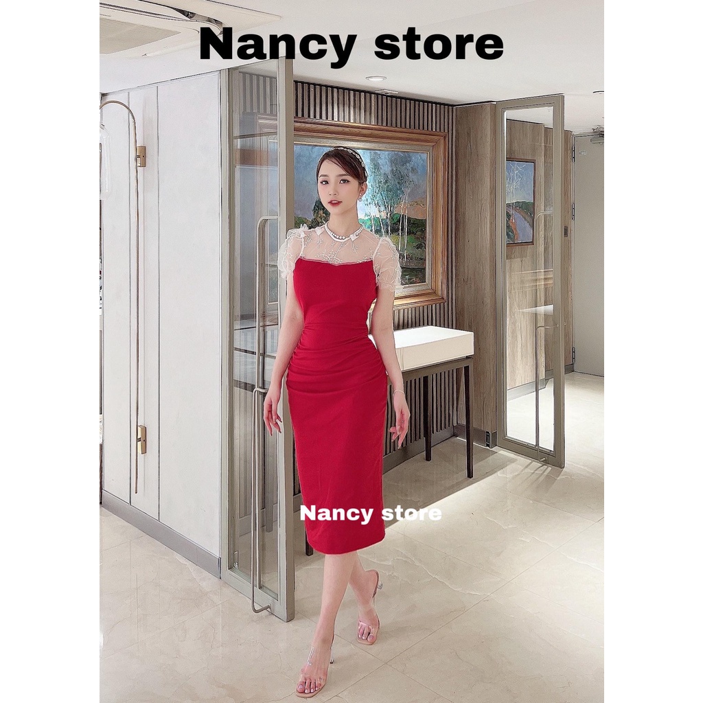 Đầm dự tiệc sang chảnh chất liệu mềm mại phối phối ren cao cấp | BigBuy360 - bigbuy360.vn