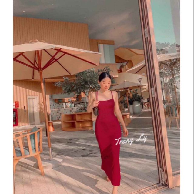 Đầm body 2 dây đan lưng ( ảnh thật )