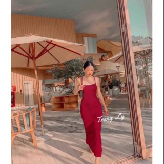 Đầm body 2 dây đan lưng ( ảnh thật )