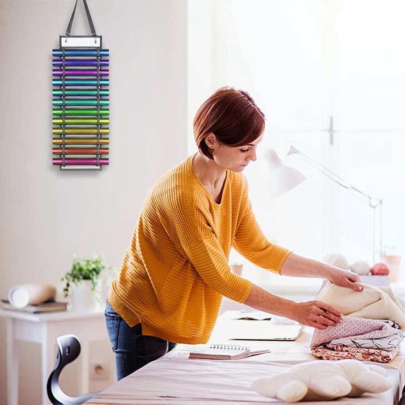 Giá Đỡ Cuộn Vinyl 12 Lỗ Sắp Xếp Gọn Gàng Cho Tấm Vinyl / Giấy Chuyển Nhiệt / Thiết Kế