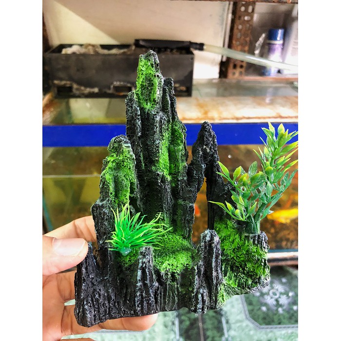 CẢNH NÚI TRANG TRÍ HỒ CÁ NON BỘ 11x7x12cm
