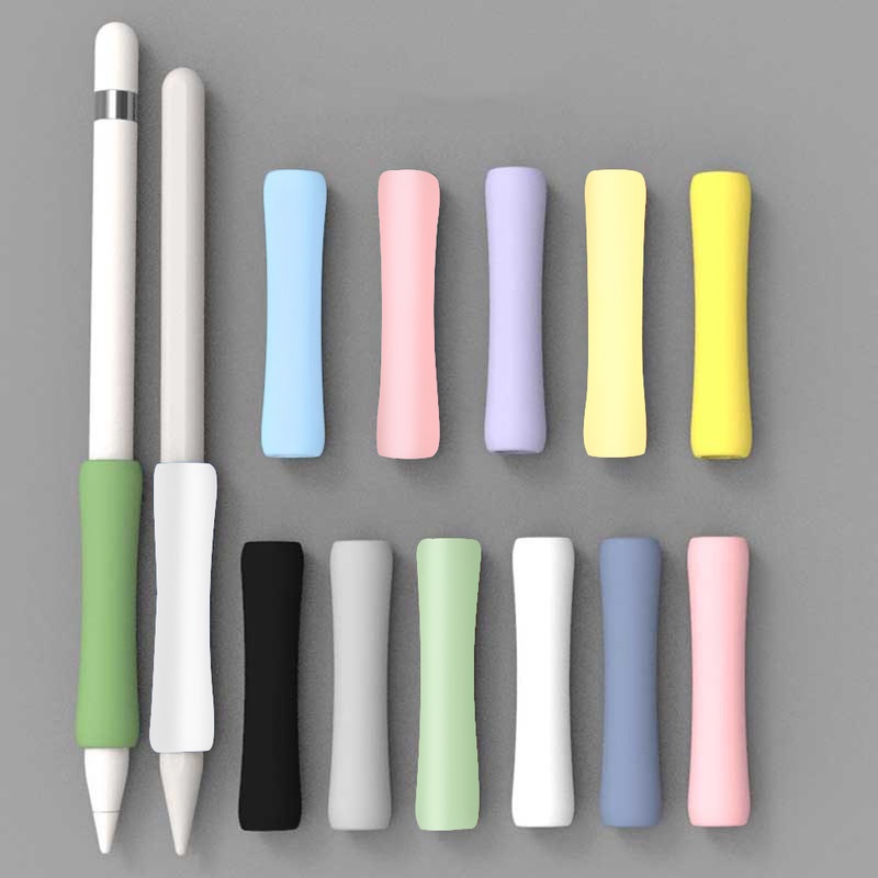 1 Vỏ Bọc Bút Cảm Ứng Bằng Silica Gel Mềm Chống Trượt Chống Sốc Tùy Chỉnh Cho Apple Pencil 1/2