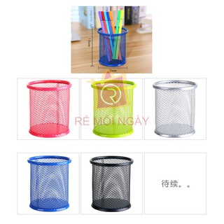 Giỏ đựng bút văn phòng dạng lưới sắt tròn