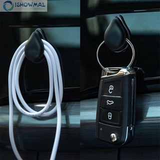 ⚡Hot Sale⚡3X Car Hook Organizer Storage USB Cable Headphone Key Storage Self Adhesive Wall Durable New-ISHOW