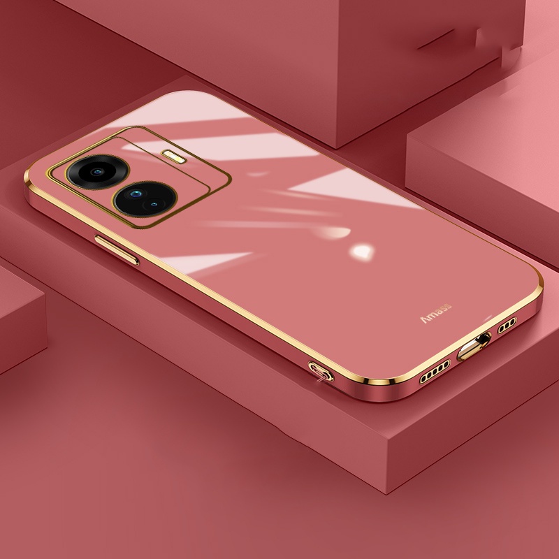 Ốp Điện Thoại Chống Rơi Mạ Điện Bóng Cho OPPO A17 A77s A77 5G A57 2022