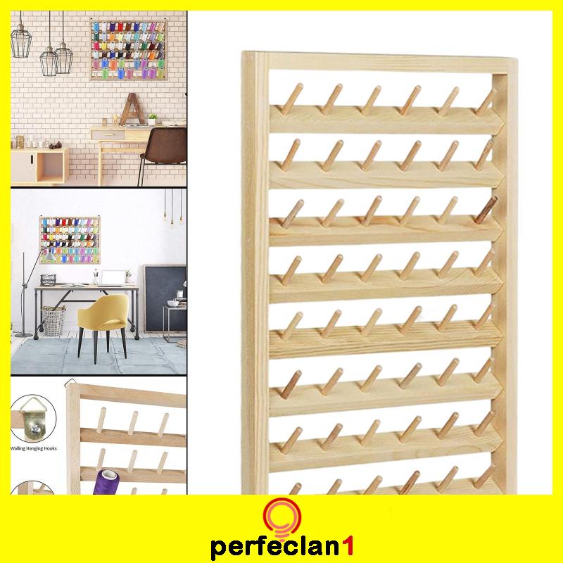 Giá Đỡ 48 Cuộn Chỉ Thêu Gắn Tường Sắp Xếp Gọn Gàng