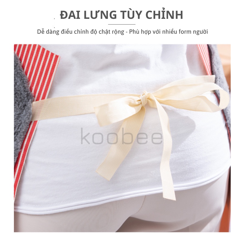 Tạp Dề Nhà Bếp Cao Cấp Tích Hợp Khăn Lau Tay Chống Bám Bẩn, Dầu Mỡ Hiệu Quả KOOBEE (NB03)