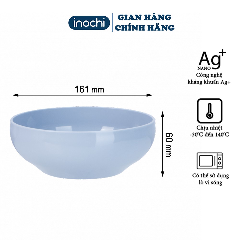Bát tô Amori 850ml INOCHI, nhựa nguyên sinh chứa Ag+ kháng khuẩn chịu nhiệt độ cao. GIAO MÀU NGẪU NHIÊN