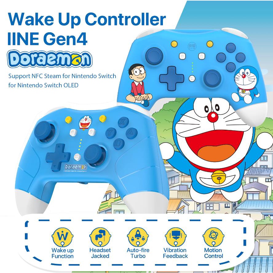 Tay cầm chơi game hình Doraemon cho Nintendo Switch / Switch