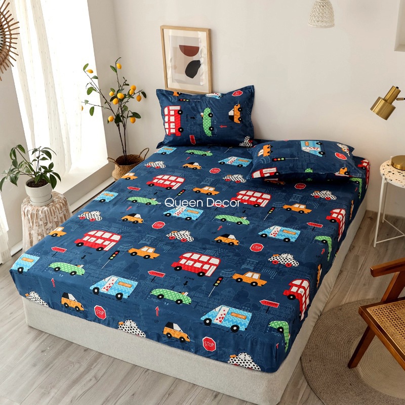 Ga Giường Nệm Cotton Poly M2 M6 M8, Drap Trải Giường Bốn Mùa (Miễn Phí Bo Chun) - Queen Decor | BigBuy360 - bigbuy360.vn