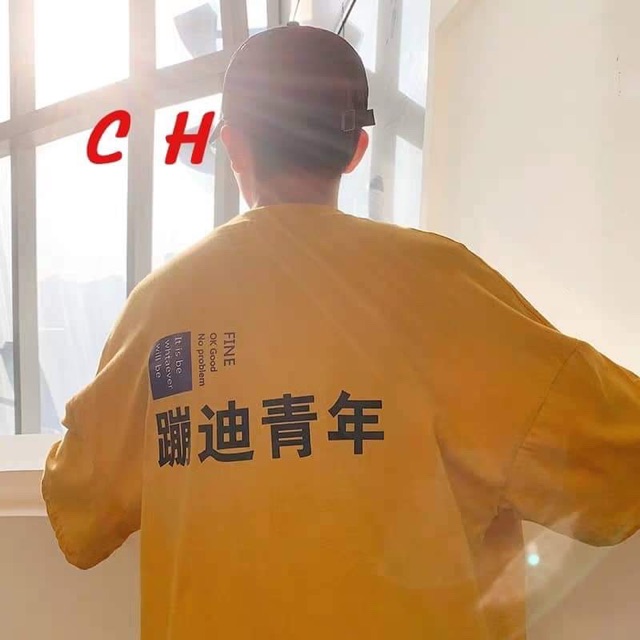Áo phông nữ chữ tàu in lưng Fine COH0419