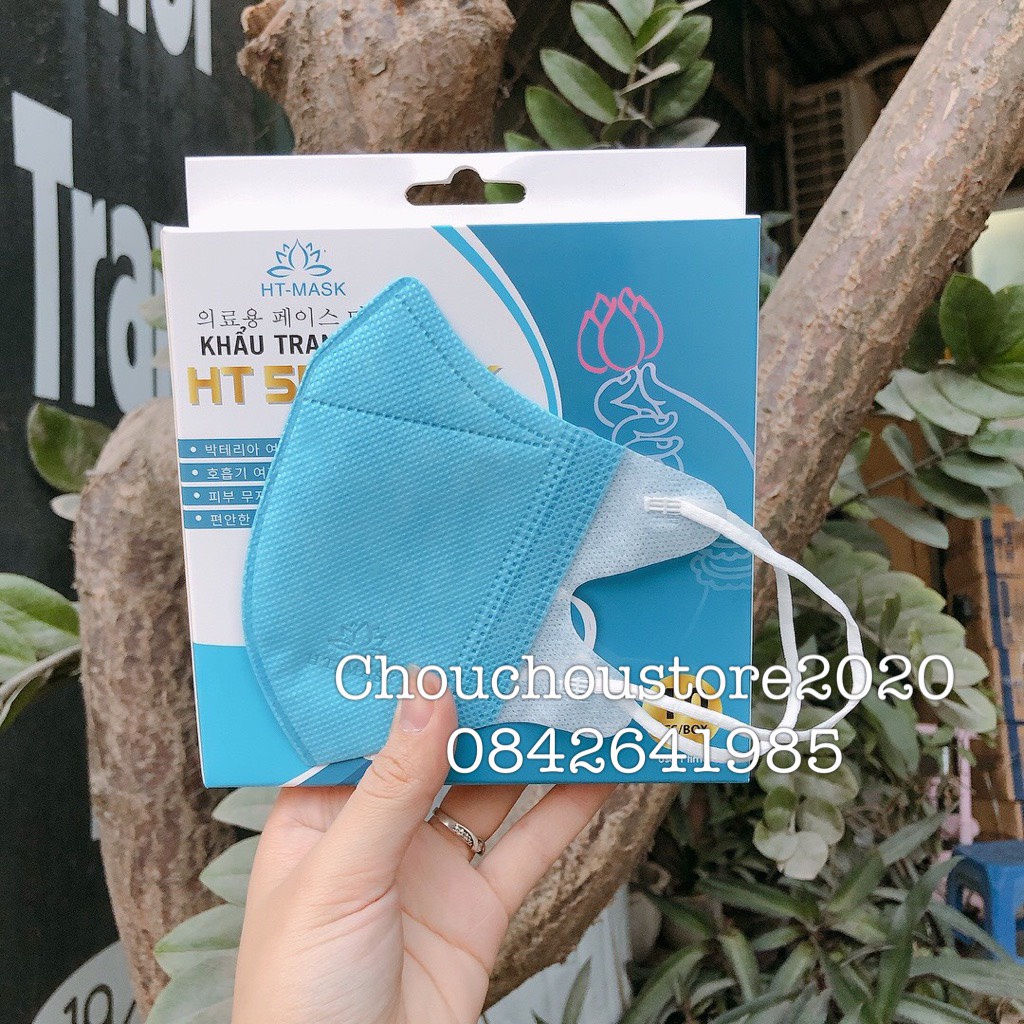 [Hàng Có Sẵn] 50 Chiếc Khẩu Trang Y Tế 5D HT Mask Chính Hãng Hàn Quốc In Hình Loại Hộp Kháng Khuẩn, Chống Bụi Mịn