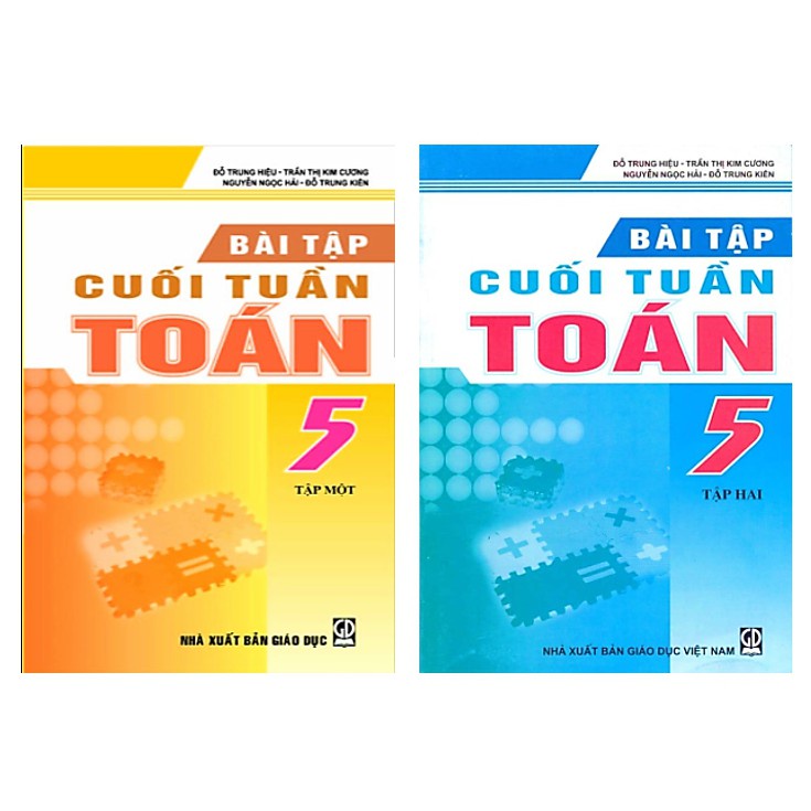 Sách - Bộ 2 tập: Bài tập cuối tuần toán 5 (GD)