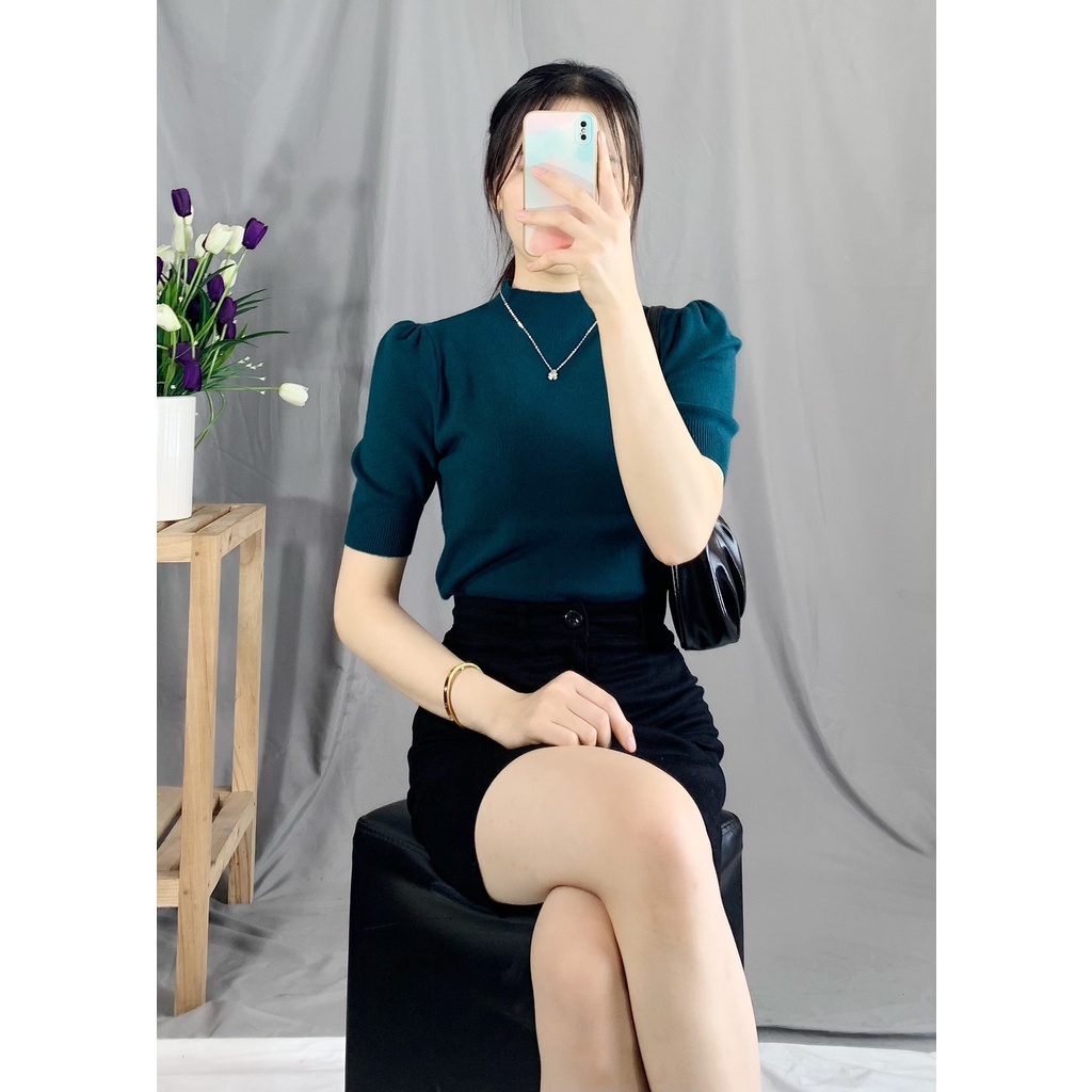 Áo Len Cộc Tay chất len mềm mịn hàng quảng châu loại đẹp UlzzangStyle | BigBuy360 - bigbuy360.vn