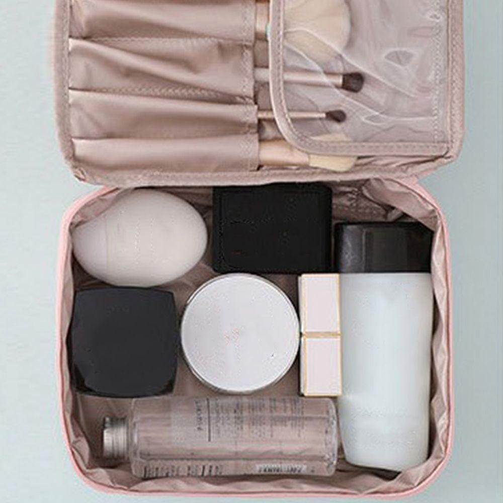 Túi Đựng Mỹ Phẩm / Đồ Vệ Sinh Cá Nhân Màu Sắc Tươi Tắn Có Khóa Kéo Tiện Dụng Cho Nữ