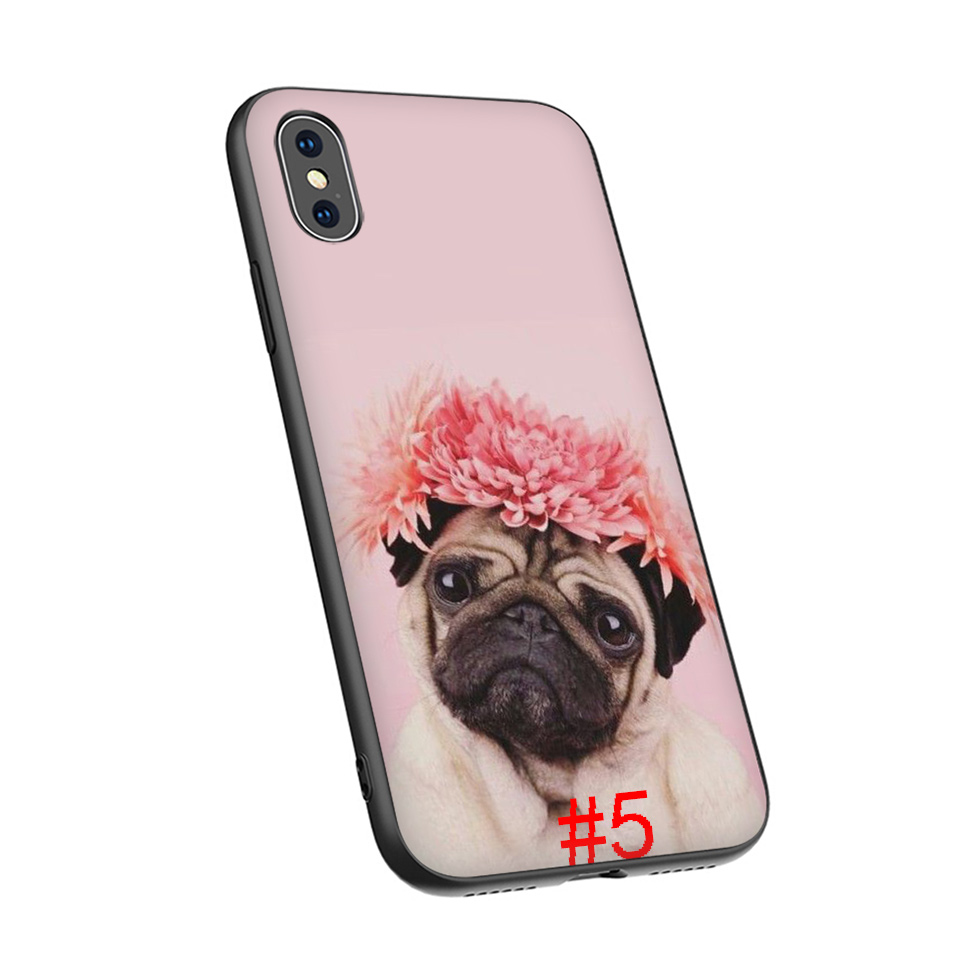 Ốp Lưng Silicone Mềm In Hình Chú Chó Pug Đáng Yêu Cho Iphone 12 Pro Max 12 Mini