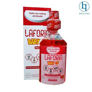 Nước súc miệng trẻ em Laforin Baby 500 ml ngăn ngừa sâu răng, giảm nhiệt miệng, hôi miệng - Lala Mart