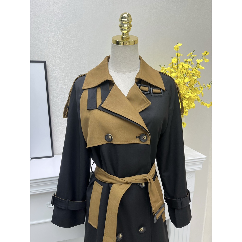 Áo khoác blazer nữ dáng dài thời trang cao cấp Burberry BBR phong cách sang trọng