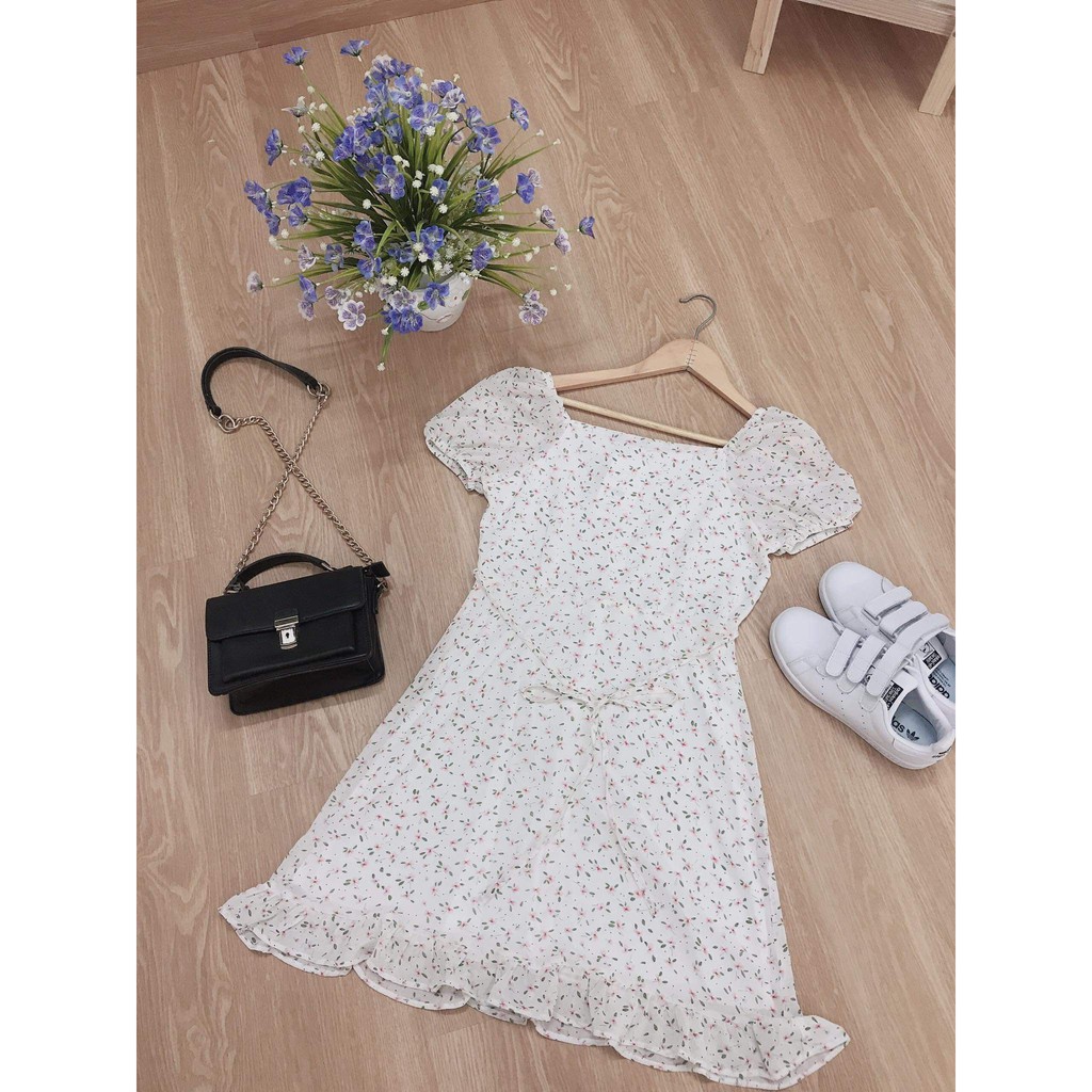 Váy đầm hoa nhí chữ A xinh xắn mùa hè.