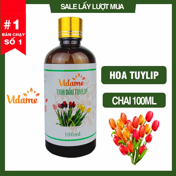 [TRỢ GIÁ] Tinh Dầu Hoa TuLip 100ML VIDAME - HÀNG CÔNG TY nhập khẩu ẤN ĐỘ, hương hoa thơm ngát, nồng nàn, thư giãn