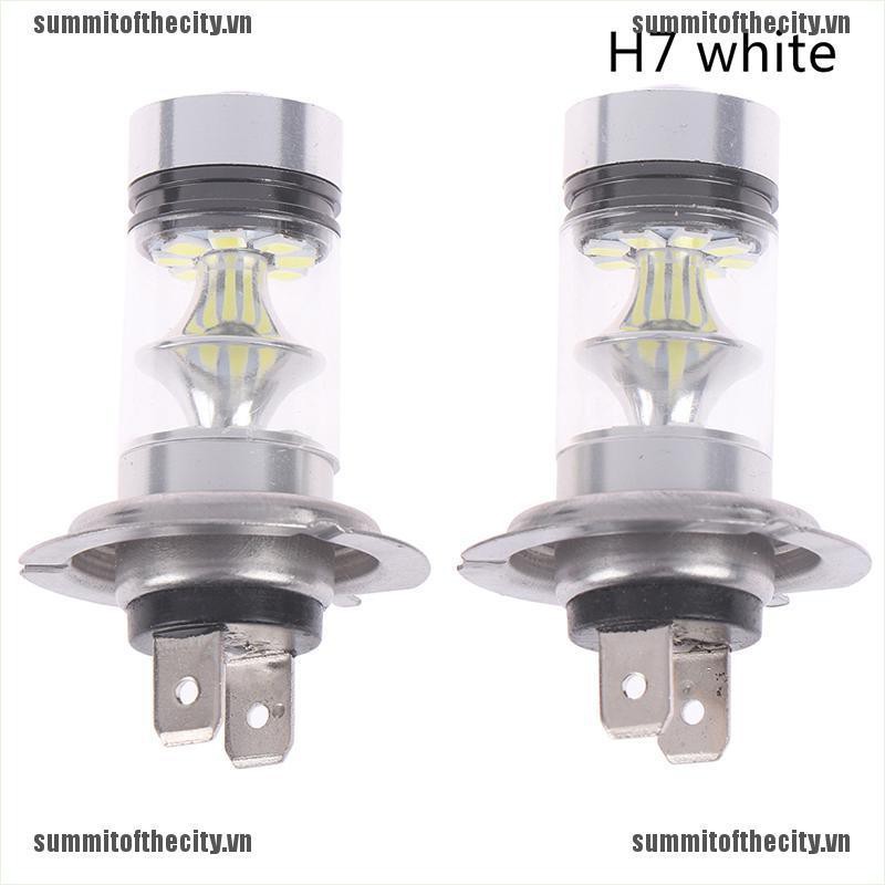 Set 2 Đèn Sương Mù H4 / H7 9003 HB2 8000K Hi / Lo Chùm 20 Bóng LED DRL Dành Cho Ô Tô