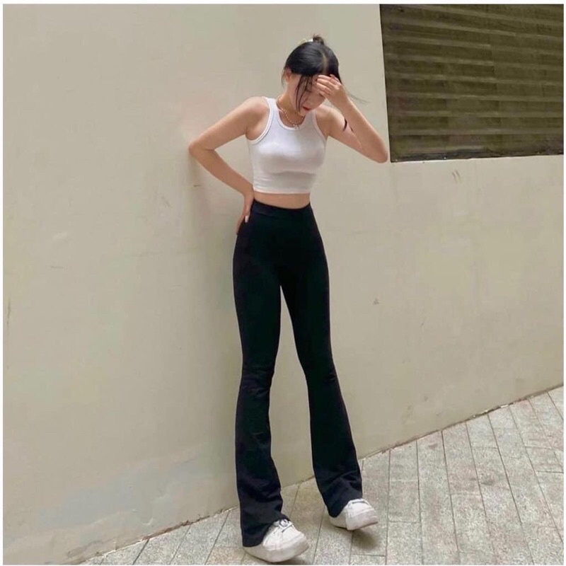 Quần legging ống loe co dãn 4 chiều, Quần legging cạp cao ống vẩy Bigsize | WebRaoVat - webraovat.net.vn