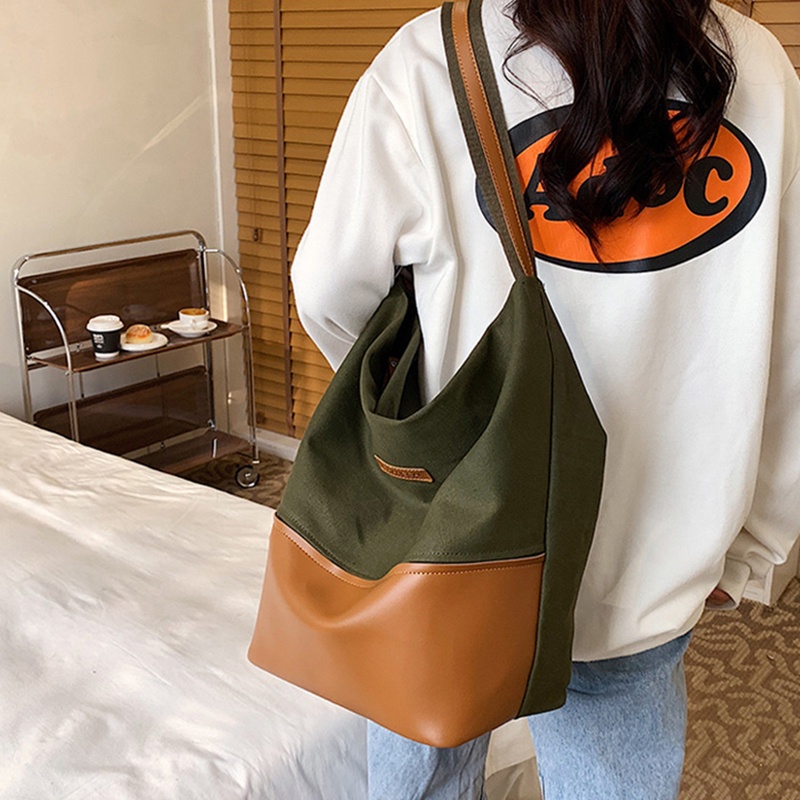 IELGY Túi Đeo Vai Vải canvas Cỡ Lớn Thời Trang Cho Nữ