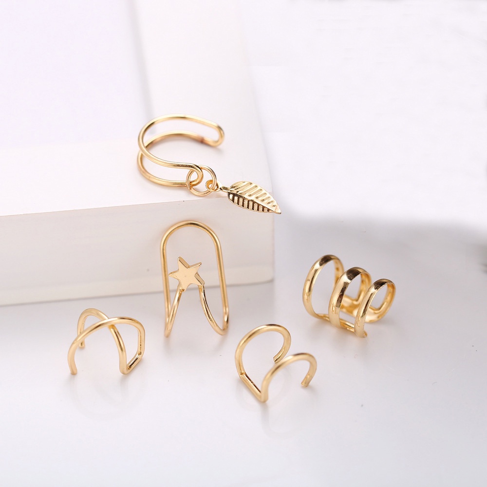 Set 5 Khuyên Tai Chữ C Cá Tính Cho Nữ