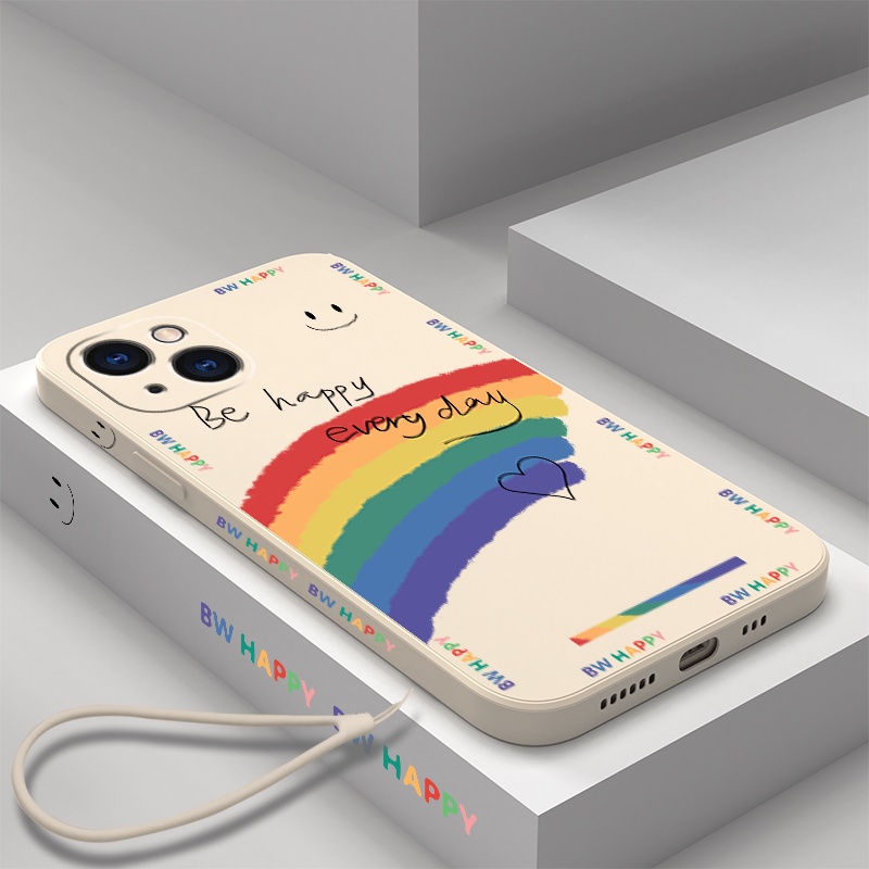 Ốp Điện Thoại Silicone Có Dây Đeo Sang Trọng Cho iphone 13pro 11 12 13 pro max 6 6s 7 8 plus x xr xs max se 2020